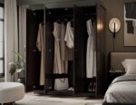 100% Solid Wood  Wardrobe w/Raised Panel Metal Knobs & Clothing Rods, Java, 60.25" w x 72" h x 22.75" d. Renewable Eco-Friendly Wood, Made in Brazil - Image 2