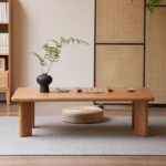 Solid Wood Tatami Tables, 39.37" L Low Coffee Table Japanese Floor Table Small Wooden Tables Tea Table for Sitting on The Floor Living Room
